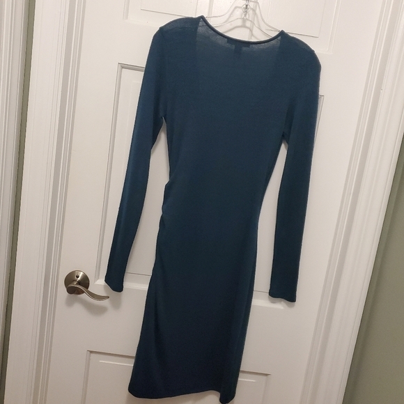 Forever 21 Teal Green Faux Wrap Knit Dress Size Medium, Classic - Picture 12 of 13